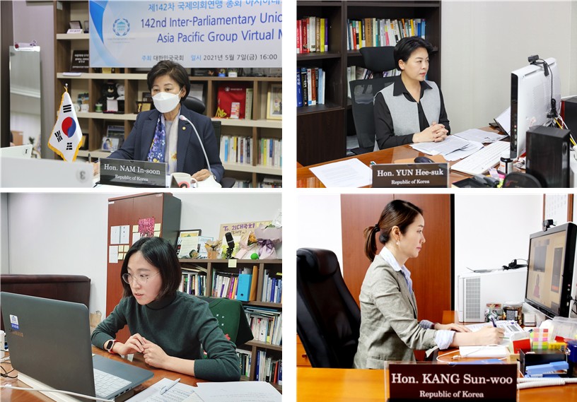 왼쪽 윗줄부터 시계방향으로 남인순, 윤희숙, 강선우, 장혜영 의원. (사진=각 의원실)